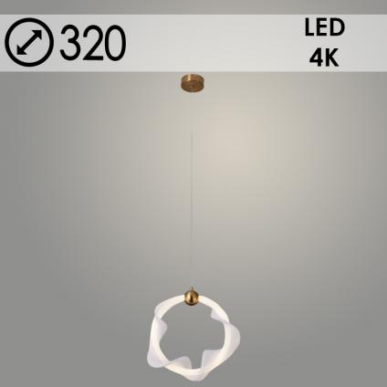 Подвес K38710/1HQ BRASS+WT латунь/белый 22W LED 4000К d320 h1000, 24